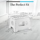 Handy Laundry Folding Lightweight Step Stool 9 Inch White 300 lb Capacity view 5