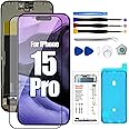 LMQ Screen Replacement Compatible with iPhone 15 Pro, 6.1inch 3D Touch LCD Display Digitizer Assembly for iPhone 15 Pro Replacement Screen（ A2848,A3101,A3104,A3102） with Repair Tool+Screen Protector