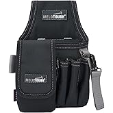 MELOTOUGH Small Tool Pouch with Belt Clip, Pocket Tool Belt Pouch,Electrician Clip on Tool Pouch, Multi-Pocket Tool Organizer for Electrician Construction