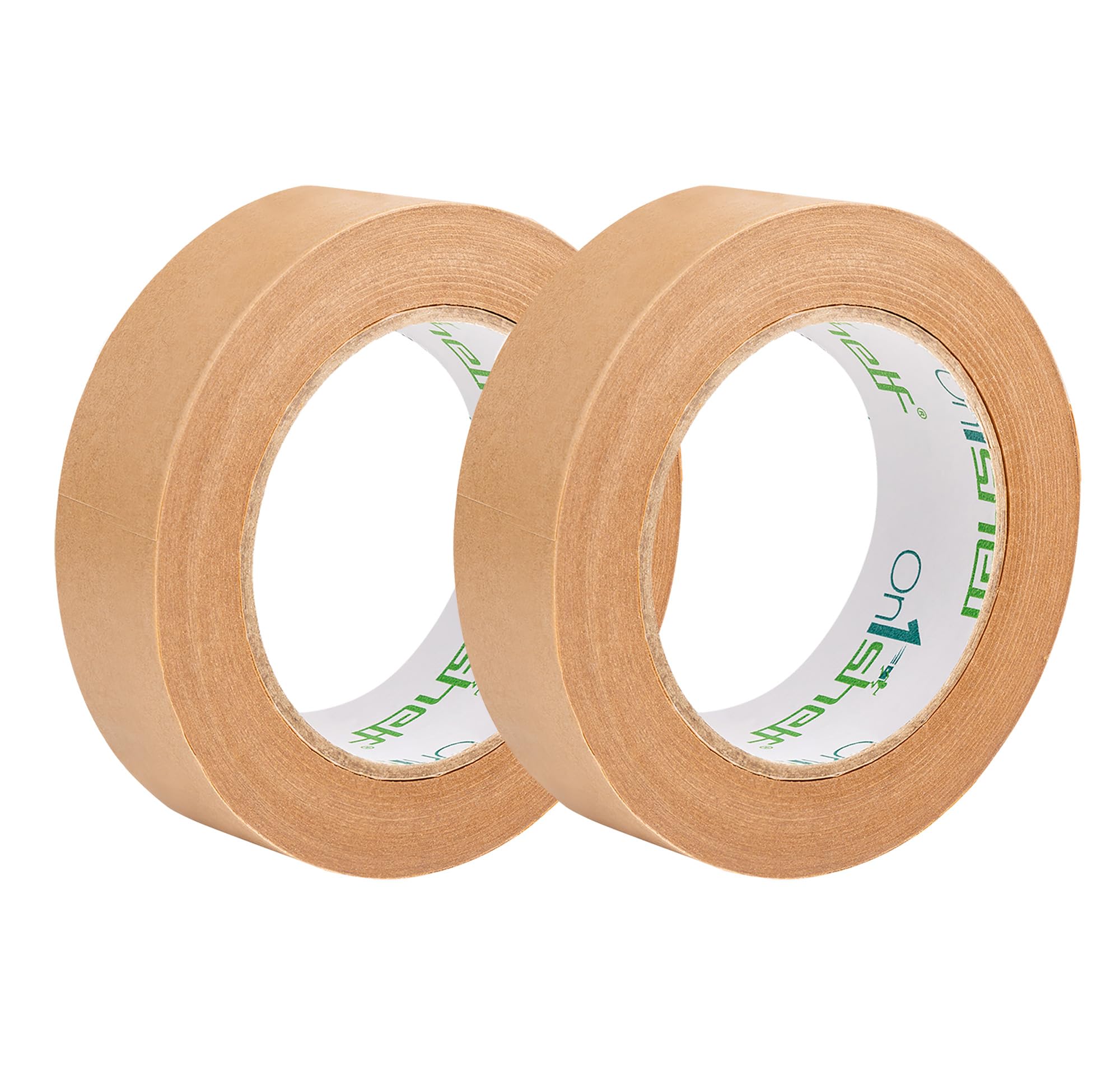 On1shelf® Eco-Friendly Biodegradable Kraft Carton Sealing Tape - 50m Long |100% Recyclable & Sustainable Packing Solution (2, 24mm)