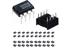 VIBICCK 20pcs NE5532P Dual Low Noise Operational amplifiers DIP-8 IC Precision chip 38mA+20 DIP-8 Integrated Circuit sockets, DIY Electronic Experiment 40pcs