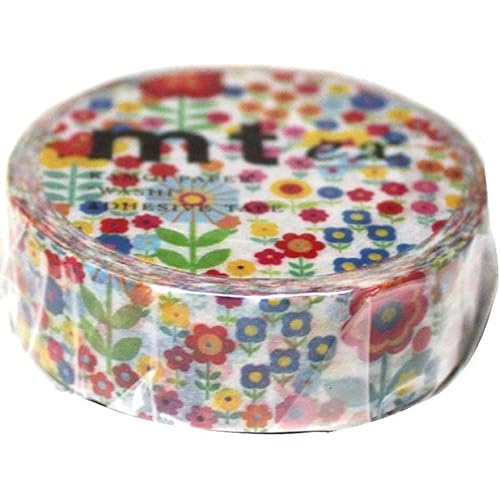 MT Washi Masking Tape, Littler Flowers Garden, 15mm x 10m (MTEX1P101)