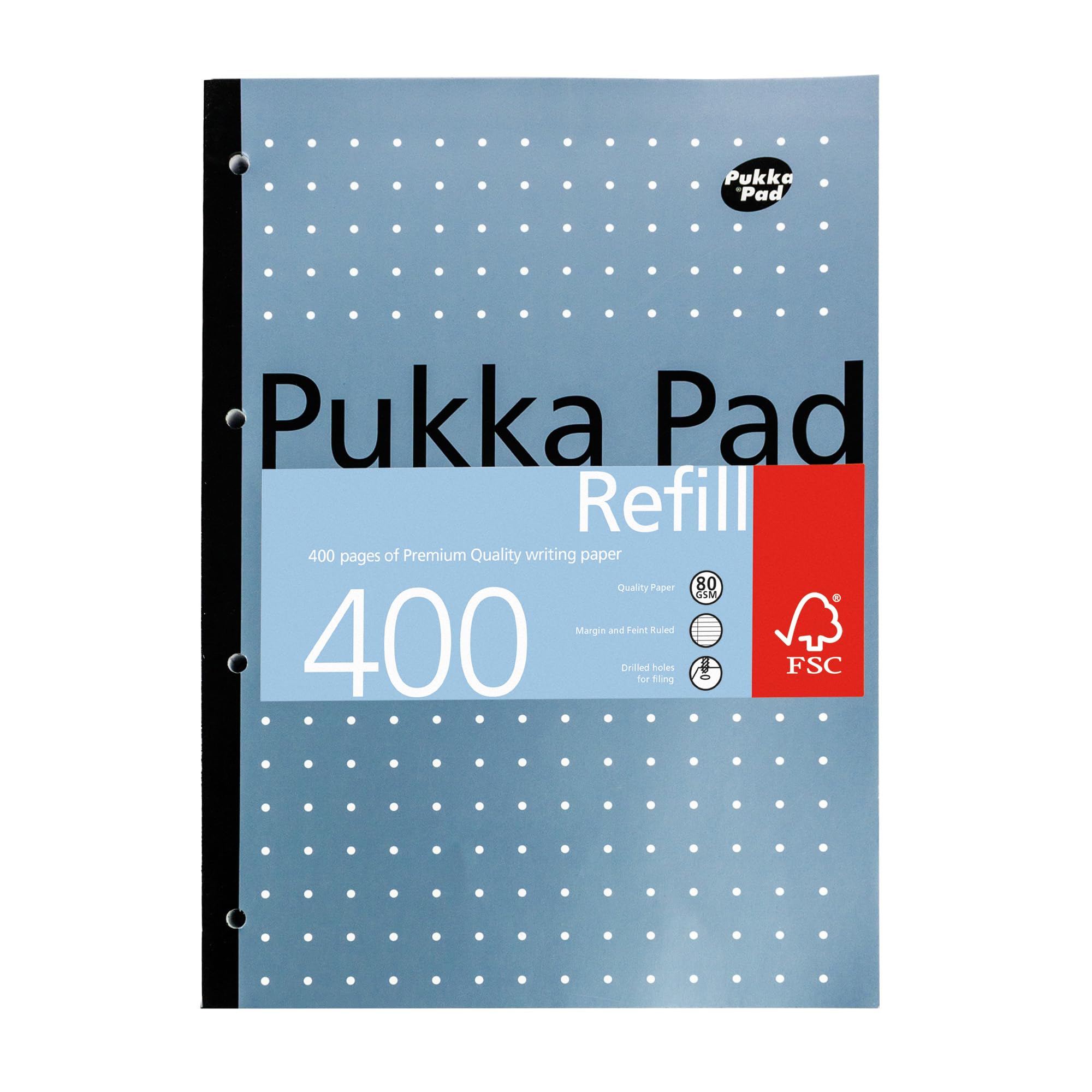 Pukka Pad, A4 Refill, 400 Pages, Pack of 1, Colours May Vary