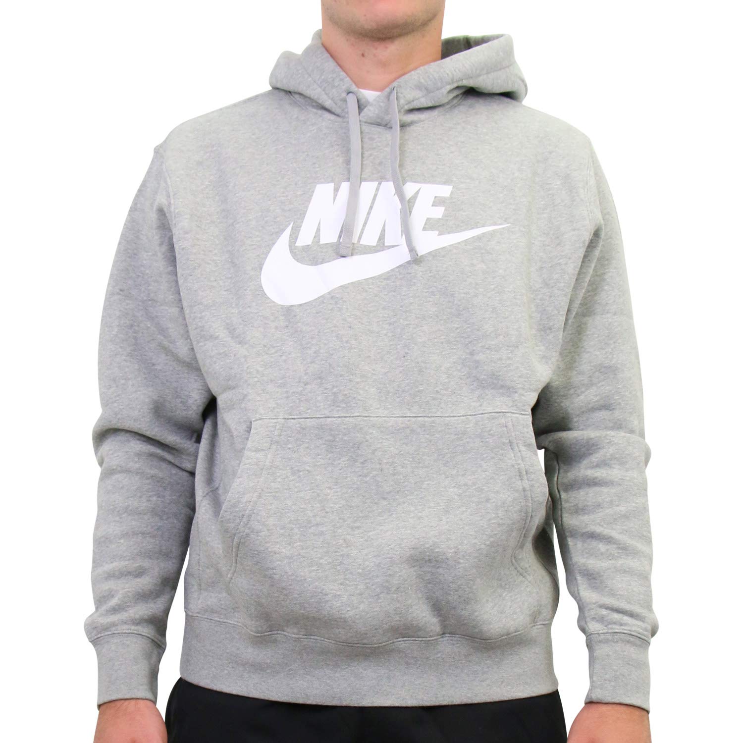 grey nike pullover hoodie men's