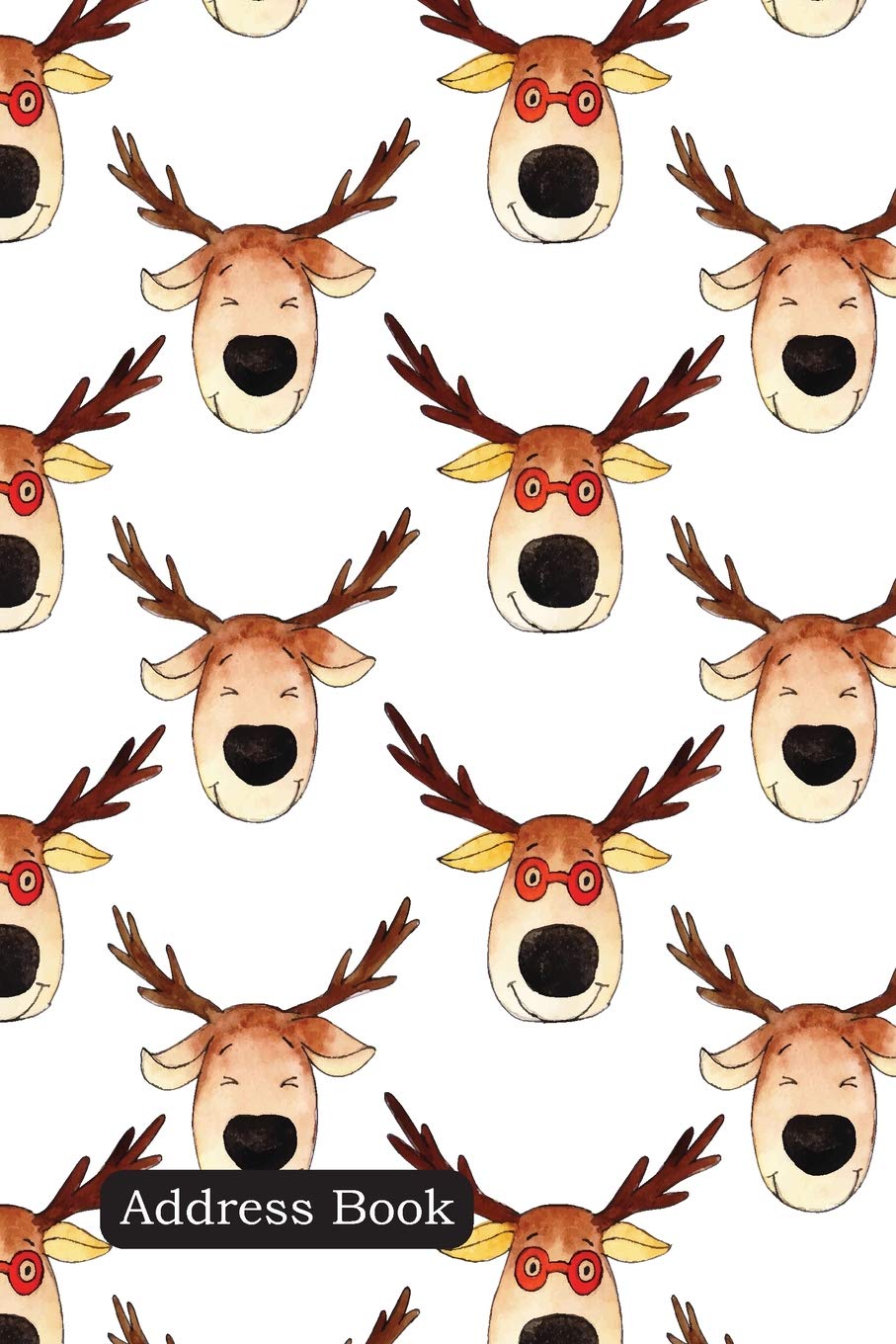 Address Book: Include Alphabetical Index With watercolor dear pattern cover