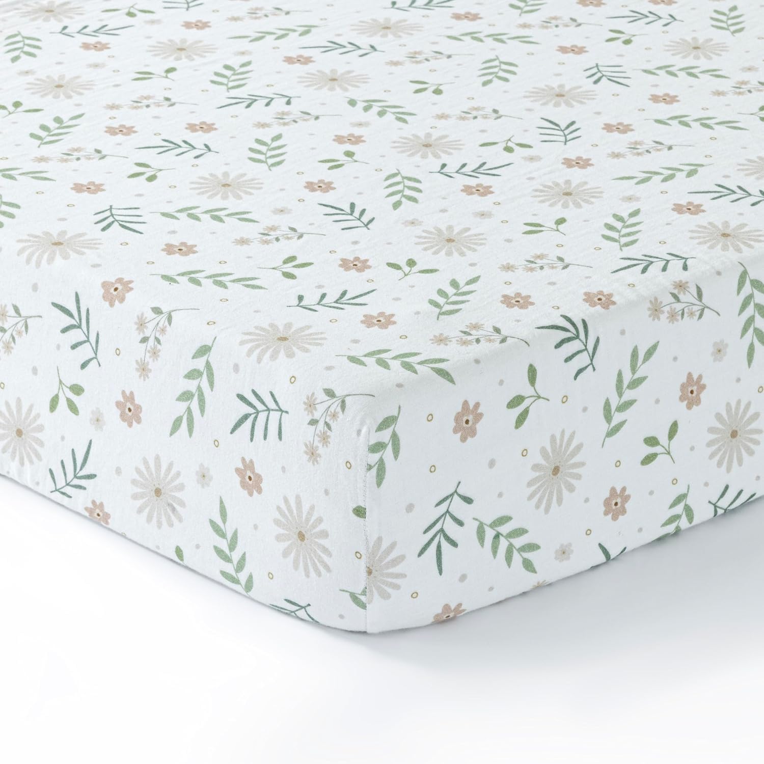 Photo 1 of Dreamology Muslin Mini Crib Sheets Girls,Boys,Super Soft,Breathable 1-Pack,100% Cotton Muslin Crib Sheets Fitted,Crib Sheet,Pack n Play Sheets, 24x38 Mini Crib Sheets | Flowers