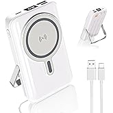 Magnetic Portable Charger Bank Built-in Cables,10000mAh USBC Power Bank 22.5W MAX Battery Pack Magnet Charger Protable Powerbank Fast Charging for Apple iPhone 17/16/15/14/13/12 Series,Samsung S25/S24