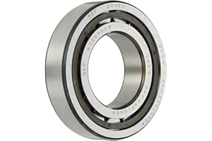 SKF NJ 209 ECP Cylindrical Roller Bearing, Removable Inner Ring, Flanged, High Capacity, Polyamide/Nylon Cage, Metric, 45mm B
