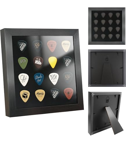 Magnetic Guitar Pick Display Case 21-Slot Guitar Pick Display Case ...