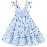 HAPPYMA Toddler Girl Summer Dress Boho Floral Sleeveless Dresses Girls Beach Princess Sundress Baby Outfits