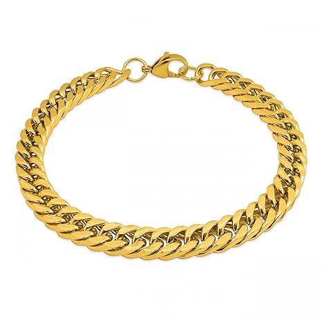 SoulCats® Königskette/Panzerkette mit oder ohne Armband aus Edelstahl in gold