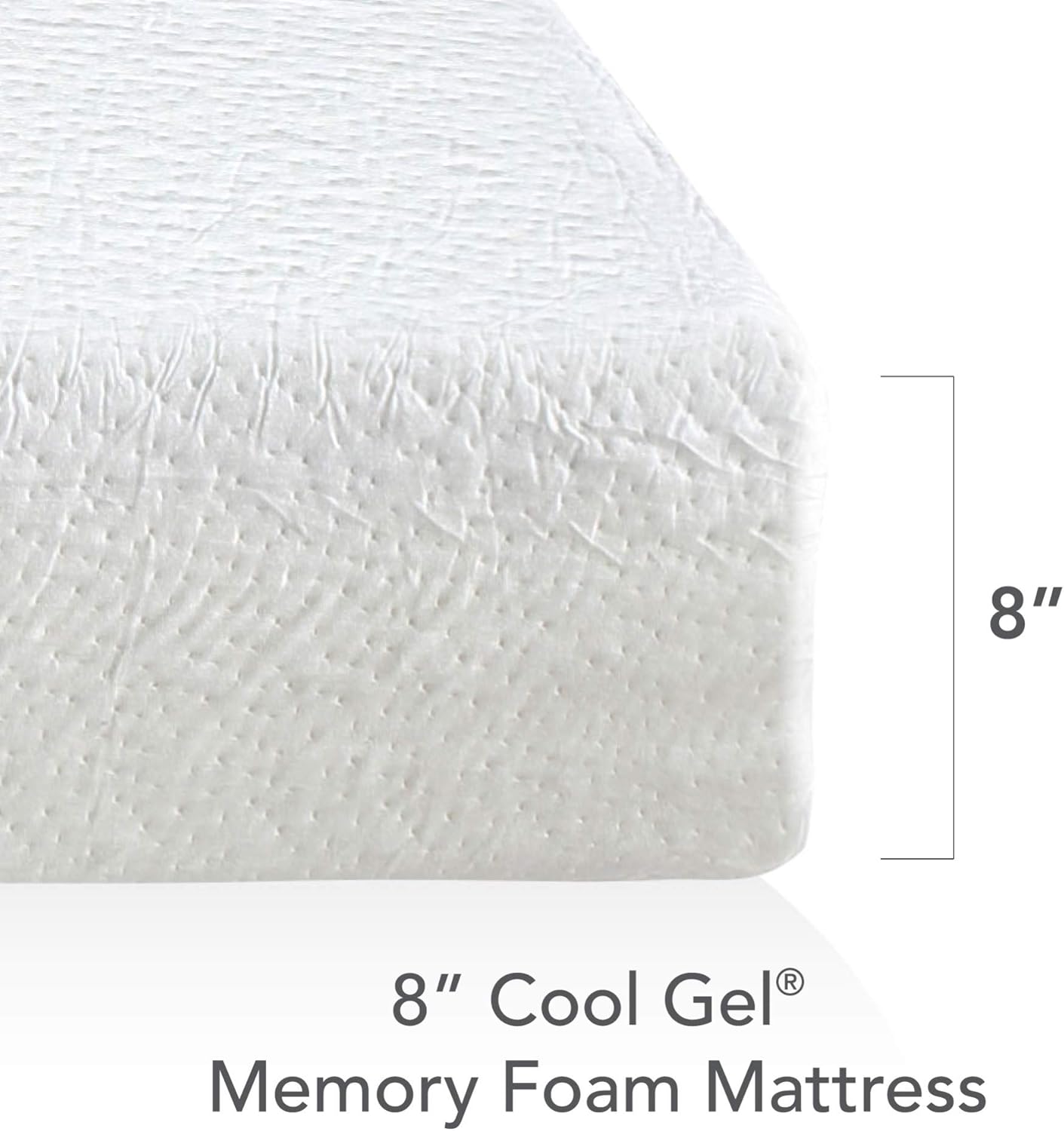Classic Brands Cool Ventilated Gel Memory Foam 8-Inch Mattress, Twin, White: Furniture & Decor