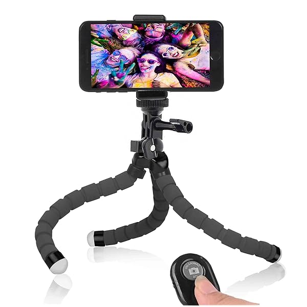 Phone Tripod, Anconic flexible cell phone Tripod with Remote for Iphone& Android Phone, Camera, and Gopro[UPGRADED]