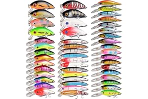 LINGYUE Bass Fishing Lures Kit Set Topwater Hard Baits Minnow Crankbait Pencil VIB Swimbait for Bass Pike Fit Saltwater and Freshwater