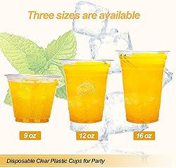 TashiBox plastic cups with lids [24 oz