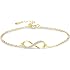 Bracelet Argent 925 Symbole Infini Avec Zirconium - Bijou Femme Amour éternel, Ajustable
