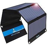 [Upgraded] BigBlue 3 USB Ports 28W Solar Charger(5V/4.8A Max), Portable SunPower Solar Panel for Camping, IPX4 Waterproof, Co