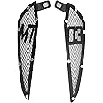 KIMISS 2PCS Motorcycle Fuel Air Intake Trim, Aluminum Gas Side Frame Trim Cover Replacement for MT03 2020‑2021(Black)
