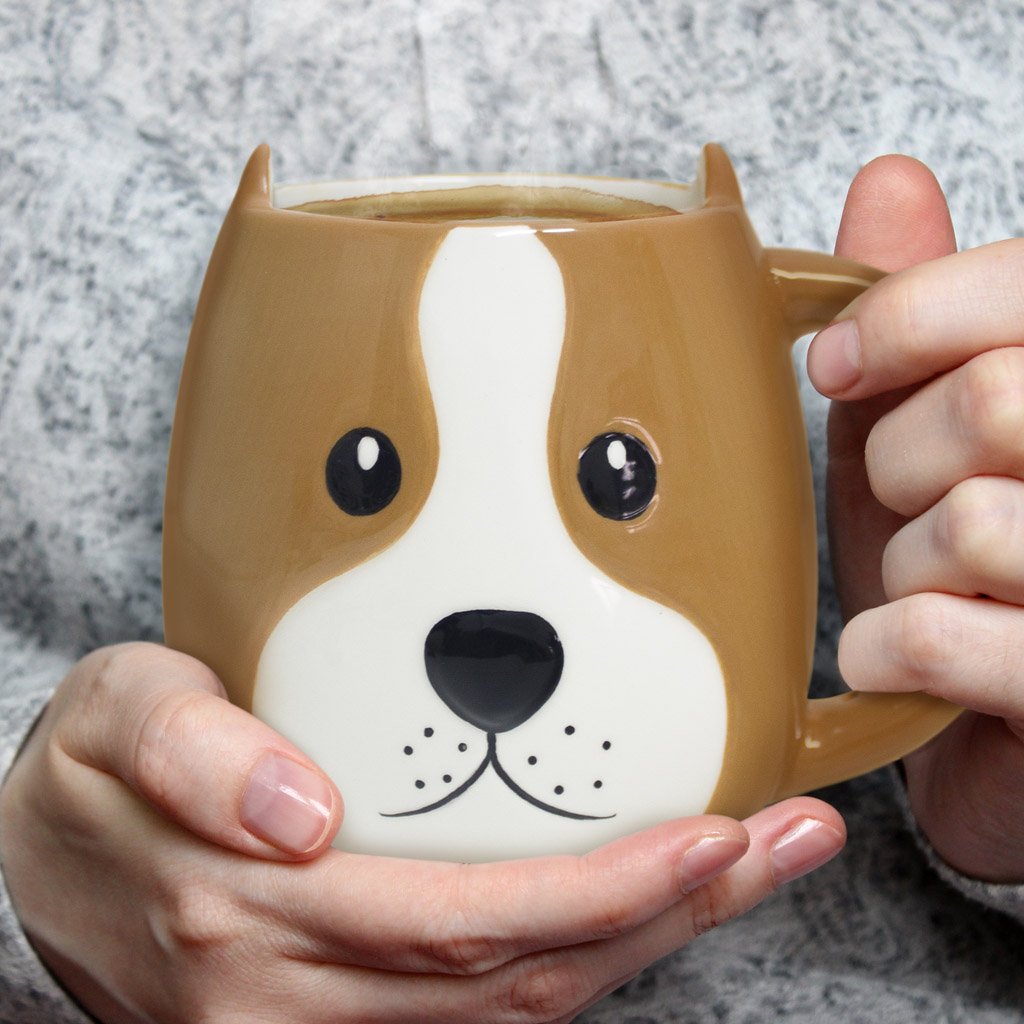 Balvi Mug Woof! Taza en Forma de Cabeza de Perro Capacidad 400ml ...