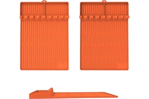 SUPERJACKWANG Silicone Grill Mat Accessories for Blackstone Outdoor Grill | Griddle Mat Tools Prep Trays with Drip Pad | Spatula Mat Side Shelf Mat Barbeque Grill Accessories | Food-Grade Silicone Griddle Mat