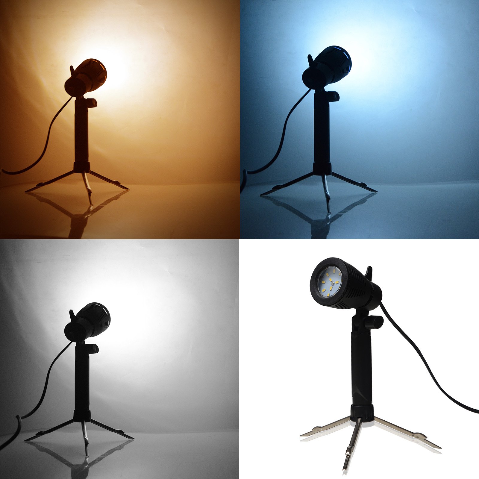 Voilamart Photo Shooting Tent Mini LED Studio Photo Box Portable Photography Cube Box with Four Backdrops, 5500K Continuous Lighting Kit, 40x40cm/16x16 Inch