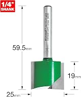 Trend CraftPro Straight Two Flute Router Cutter Bit 1/4 Inch Shank view 3