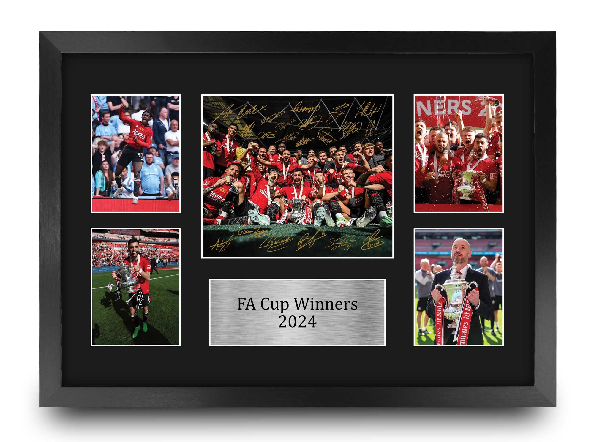 HWC Trading FA Cup Winners 2024 Printed Memorabilia Signed Autograph Photograph Display for Football Fans and Supporters - A3 Framed