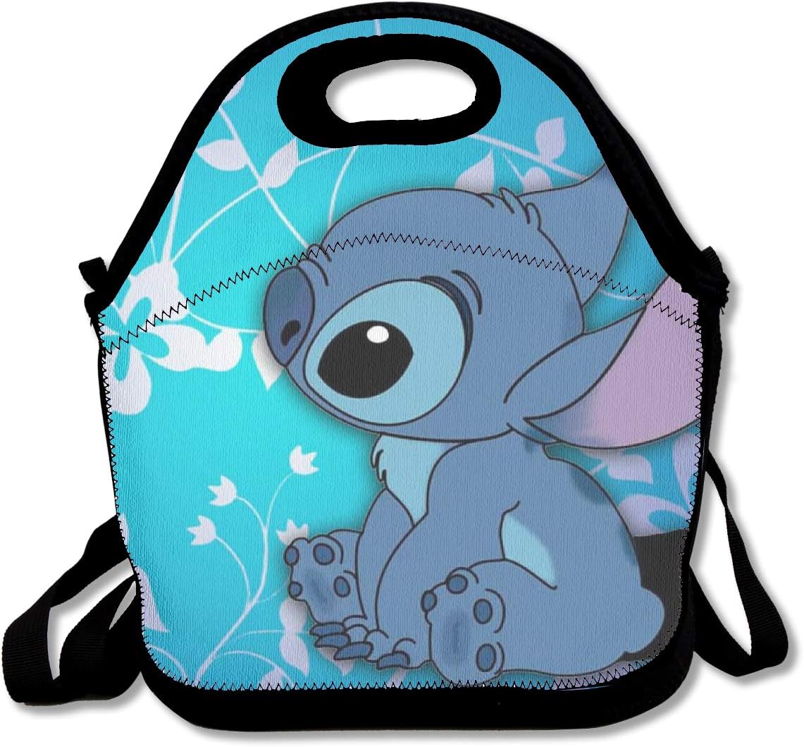 Greatbe Stitch with Fan Insulated Lunch Bag Tote Handbag Lunchbox for Student School Cooler Picnic