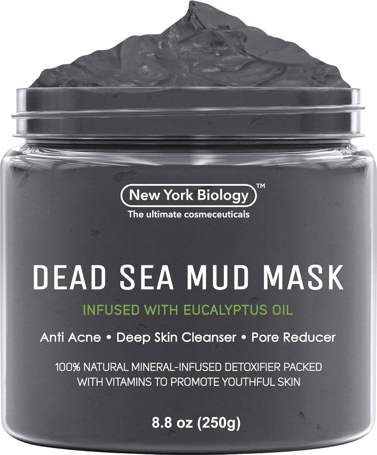 New York Biology Dead Sea Mud Mask for Face and Body - Spa Quality Pore Reducer for Acne, Blackheads and Oily Skin - Tightens Skin for A Healthier Complexion - 8.8 oz… : Beauty