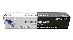 Plastic Food Wrap- 800 SQ. FT. BPA-Free, Includes