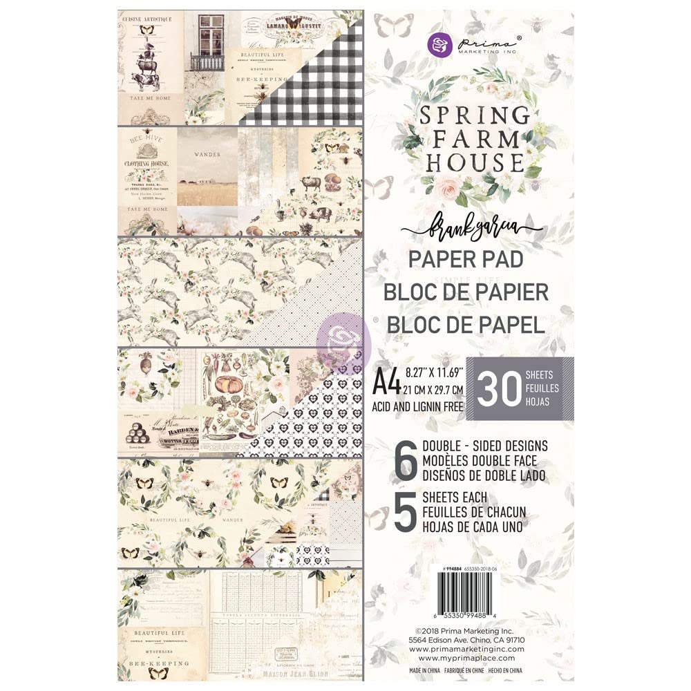 PRIMA MARKETING INC Spring Farm PAPR PAD A4, Brown, Peach, Pink, One Size