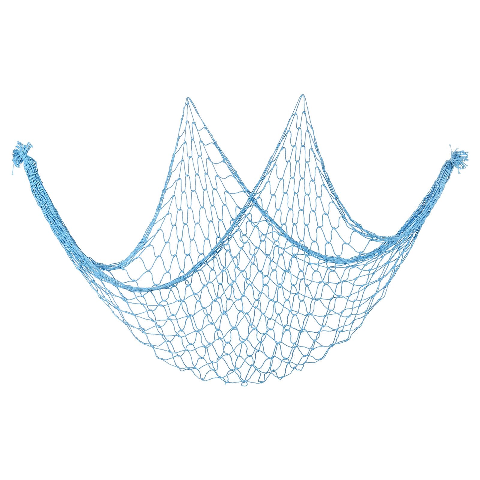 PATIKIL Fishing Net Decor, 80" x 40" Mediterranean Style Photographing Decoration Natural Fish Net Party Accessory for Home Bedroom, Light Blue