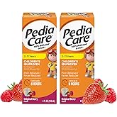 PediaCare Children's Ibuprofen Oral Suspension Liquid, Kids Pain Reliever + Fever Reducer, Ages 2-11, Berry Flavor, 4 fl oz (