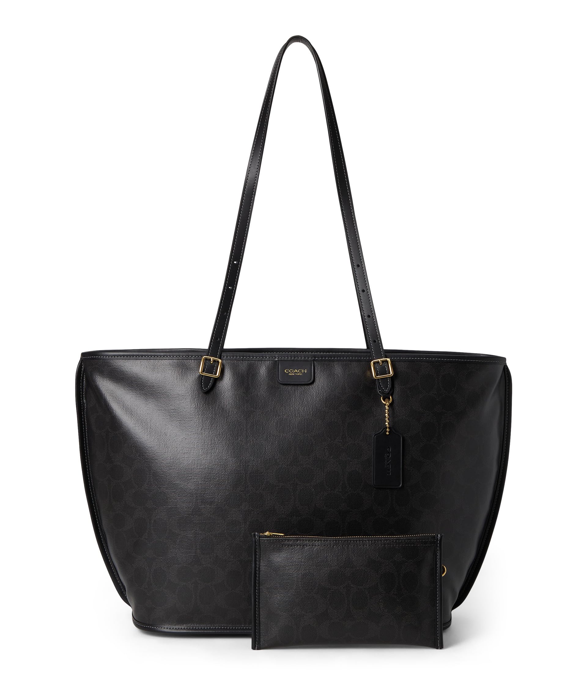 Photo 1 of COACH Women's Taxi Tote Bag In Signature Canvas Black Black One Size