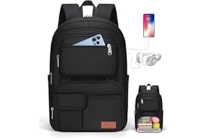 SDYSM Sac à dos à déjeuner pour homme et femme - Sac à dos pour ordinateur portable de 15,6" avec port de charge USB et compa