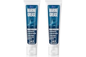 AVENUEBOOL 200 ml/ 6.76 oz Marine Grease Tube, 2 Pack Premium Marine Grade Grease, Waterproof High Temp (-18°C~260°C) Bearing Lube for Propeller Shafts, Rudder Bearings, Trailers & Boat Maintenance