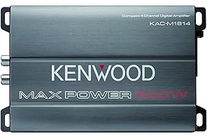 Kenwood KAC-M1814 Compact 4-Channel Digital Amplifier for Car Grey