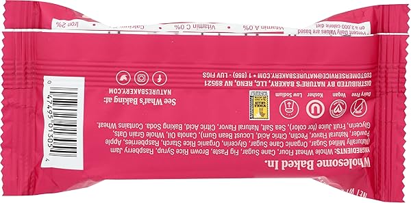 NATURES BAKERY BAR FIG WHOLE WHEAT RASPBERRY, 2 OZ