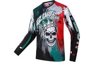 MENUTT Men's Mountain Bike Jersey Long Sleeve MTB Off-Road Mexico Jersey Downhill&Motocross Shirts