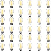 GvvooHome 36 Pack S14 LED Bulbs for Outdoor String Lights, Shatterproof Replacement Edison Bulbs for Patio String Lights Outdoor Waterproof, Warm White 2200K, Dimmable, E26 Standard Base