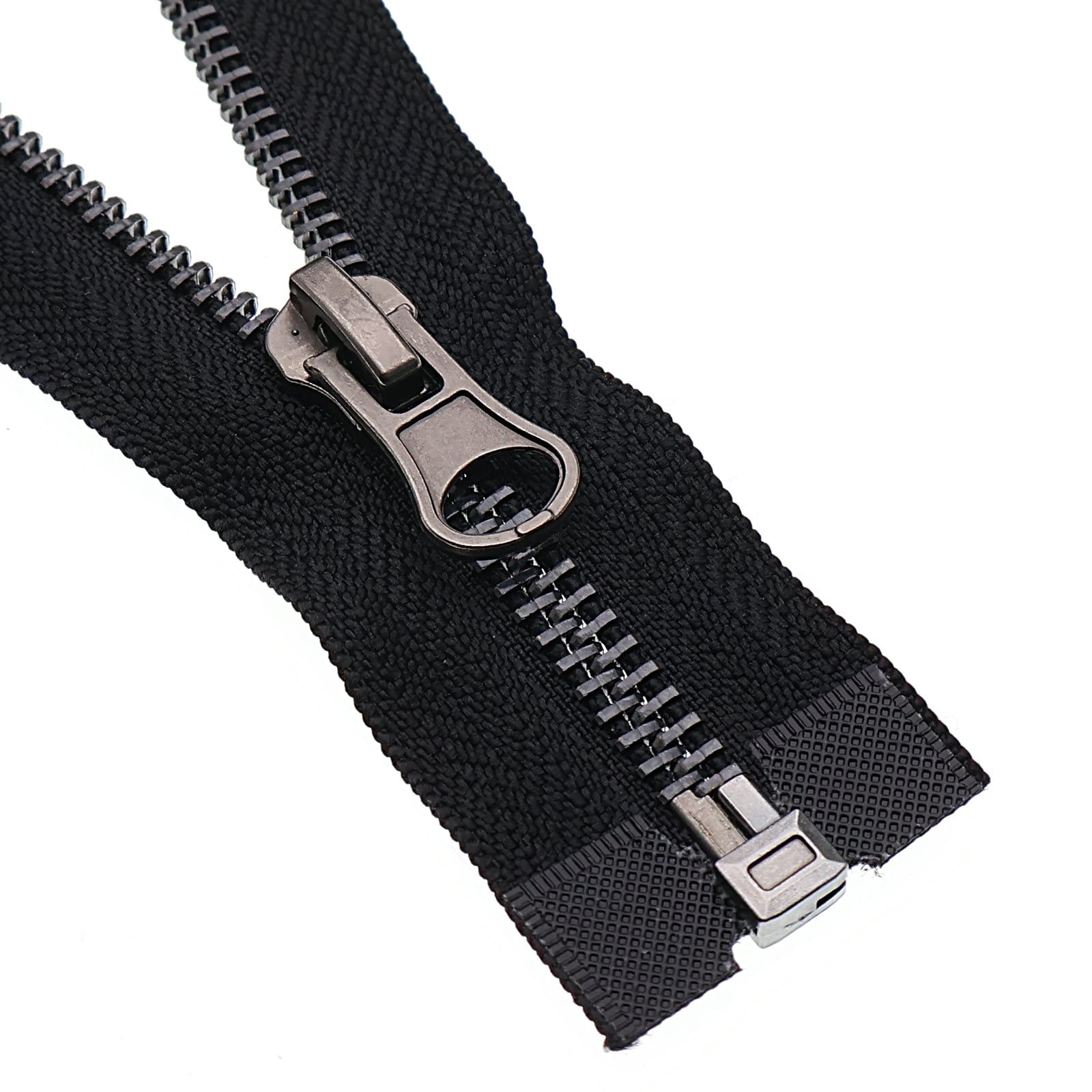 Leekayer 2pcs #5 28 Inch Separating Jacket Zipper Black Nickel 71.12cm Metal Zipper Heavy Duty Metal Zippers for Jackets Sewing Coats Crafts (28" Nickel)