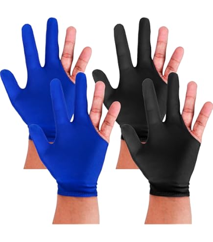 Kamui QuickDry Billiard Glove For LEFT Hand (Right-Handed Players) - Black, Size L