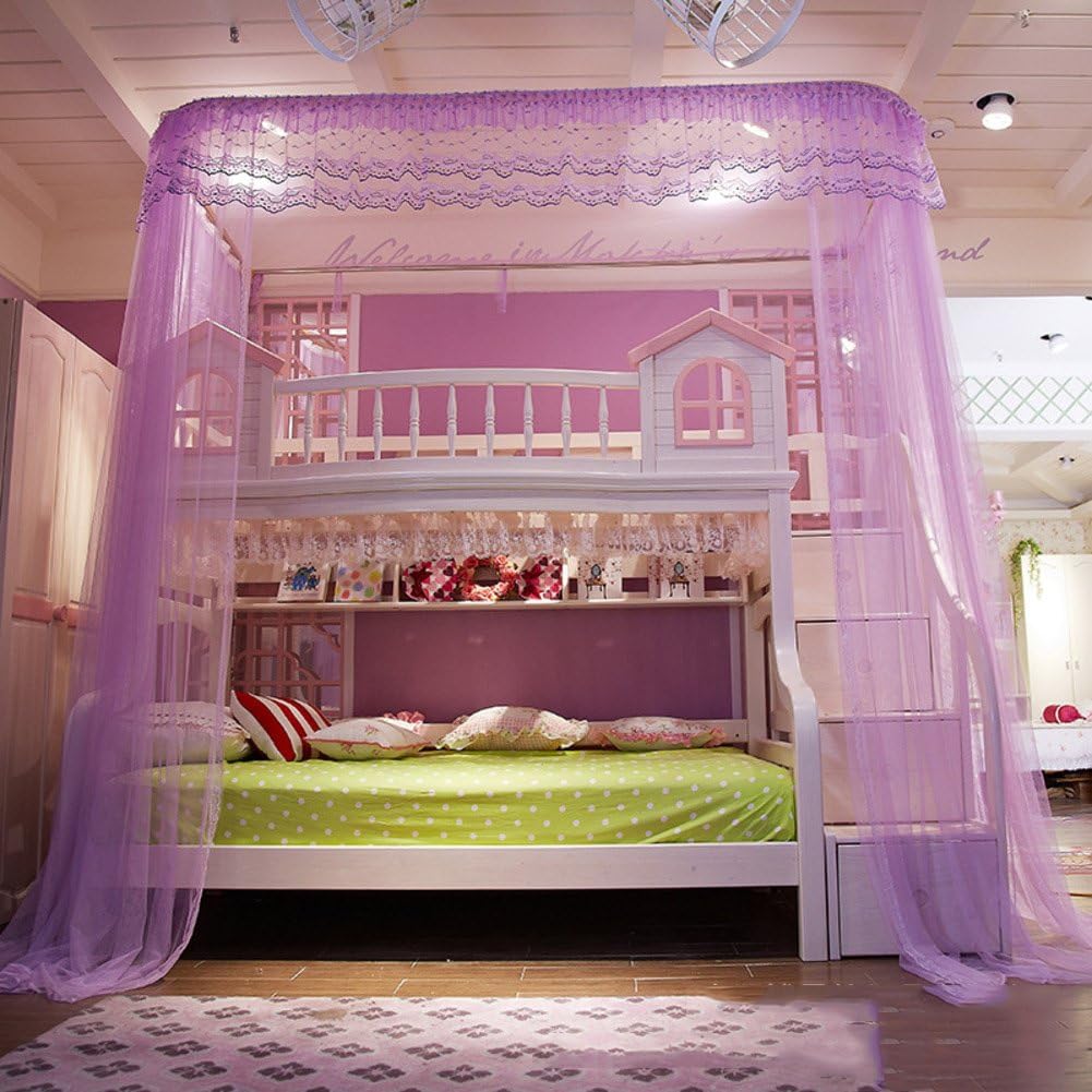 purple bunk beds