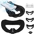HiBloks Face Cover Pad with Cooling Fan for Meta Quest 3 Accessories, 2Pcs Face Cushion Cover Compatible with Oculus Quest 3 Fan Cooler, Replacement Facial Interface Relieve Lens Fogging (2 Speeds)