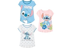 Disney Lilo & Stitch T-Shirt (Sets) Angel Nani Pleakley Jookiba Kids Graphic Outfit Tee Toddlers Birthday to Girls Clothes