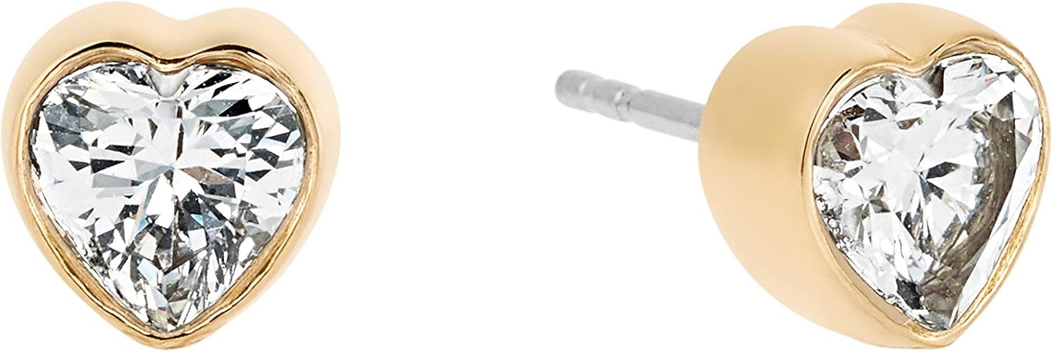 michael kors logo steel crystal earrings