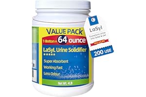 LaSyL Super Absorbent Powder - 50/100/200 use, Solidify & Gel Urine in 1 Min, Deodorizer - Easy to Port Waste Liquid - for Camping Portable Toilet, Urinals, Bedside Commodes, Pet Potty etc