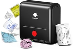 Memoqueen Thermal Label Maker, M200 Bluetooth Thermal Label Printer, 3 Inch Address Label Maker for Small Business, Home, Office, Barcode, Logo, Black