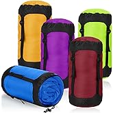 GliCraft 5 Pcs Compression Sacks for Backpacking 20L Camping Sleeping Bag Stuff Sacks for Backpacking Water Resistant Sleeping Bag Storage Sack for Space Saving Hiking Gear