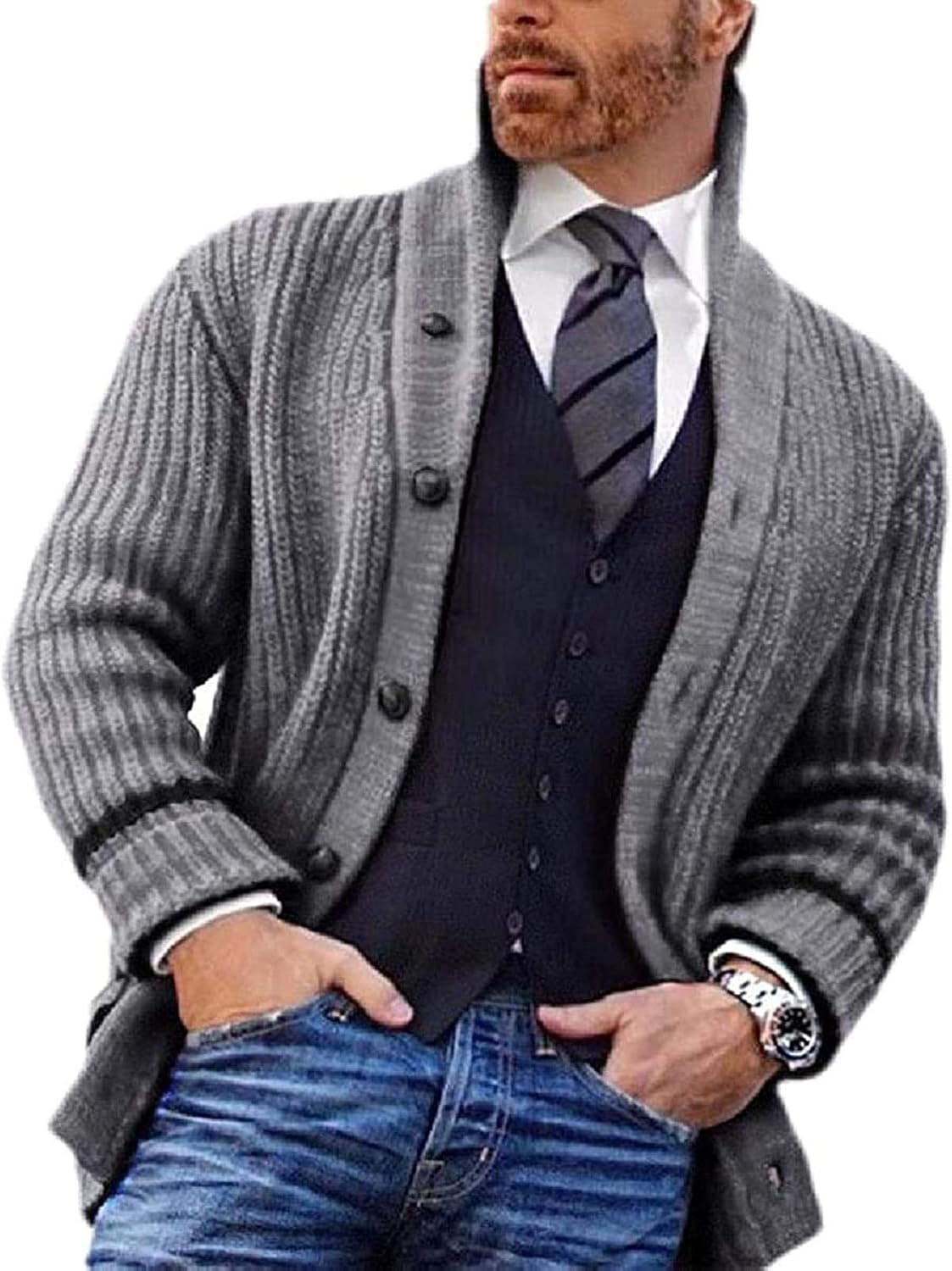 Casual Sweater Blazer Blazer For Men Beotyshow Mens Cardigan